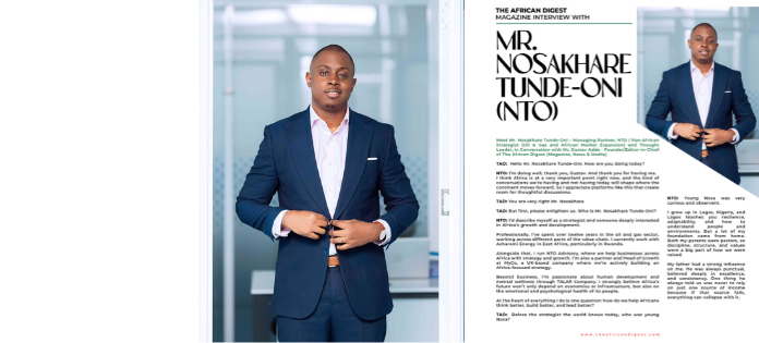 The African Digest Magazine Exclusive Interview with Mr. Nosakhare Tunde-Oni: