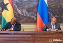 Ghana and Russia sign Visa Waiver for Diplomatic, Service passport holders of both Countries