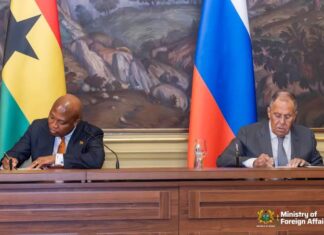Ghana and Russia sign Visa Waiver for Diplomatic, Service passport holders of both Countries
