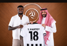 Ghanaian Top Football Star, Thomas Partey joins Saudi Pro-League, ‘Al Shabab’, beginning a new chapter