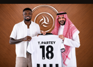 Ghanaian Top Football Star, Thomas Partey joins Saudi Pro-League, ‘Al Shabab’, beginning a new chapter