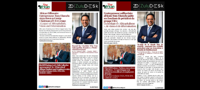 THE AFRICAN DIGEST Weekly Newsletter Edition 5 is released today in English and French Languages !
